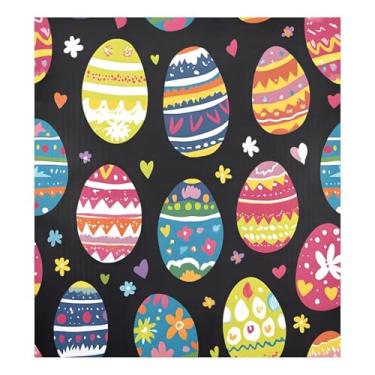 Imagem de Blueangle Capa magnética para lava-louças ovos coloridos de Páscoa, decoração da capa da máquina de lavar louça, adesivos de eletrodomésticos, adesivos de eletrodomésticos, 58 cm C x 66 cm adesivo