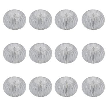 Imagem de Vela Led Decorativa Eletrônica Cristal Transparente Luz Amarela Enfeite Natal Jantar Eventos (12)