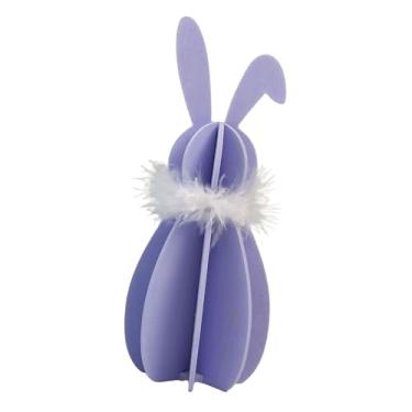 Imagem de shamjina da Páscoa de madeira para decoração, enfeite de mesa original para festas, decoração de mesa para prateleira estilo fazenda, Roxo