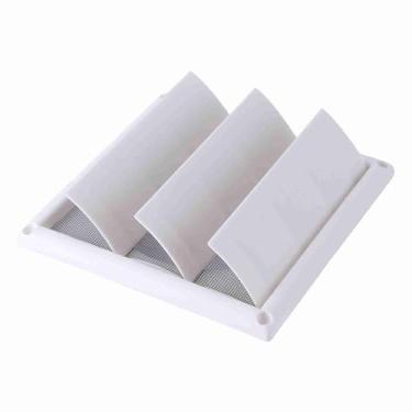 Imagem de FTVOGUE Ventilador de Plástico, Grelha de Ventilação de Parede, Grelha de Saída de Ar, Fácil Instalação, Circulação de Ar, Com Tela Mosquiteira, 20 X 20 Cm, Branco, para Parede ou Teto, 255g