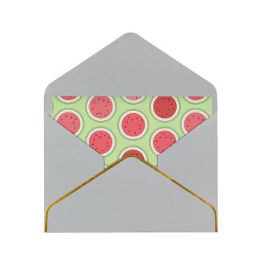 Imagem de SKKNT Cartões de felicitações com estampa verde melancia para todas as ocasiões, convites de festa de aniversário de casamento, 12,7 x 15,2 cm