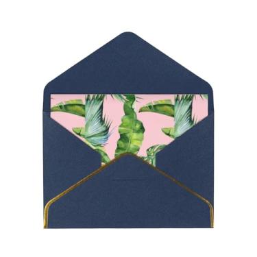 Imagem de SKKNT Folhas de bananeira frescas cartões de felicitações para todas as ocasiões, convites de festa de aniversário de casamento, 12,7 x 15,2 cm