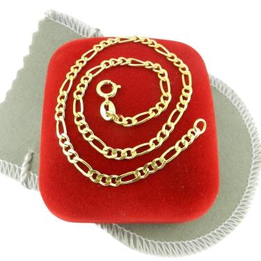 Imagem de Pulseira Masculina 23Cm 3Mm Largura Folheado Ouro Pl475F