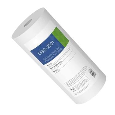 Imagem de Filtro de água azul grande DGD-2501, substituição de cartucho de filtro de sedimentos de 25,4 cm, polipropileno fiado de densidade de gradiente duplo, 25,4 cm x 11,4 cm, 1 mícron, pacote com 1