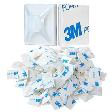 Imagem de Cabo XHF com zíper para montagem de cabos autoadesivos e clipes organizadores pretos 0,82 polegadas, 1.1 Inch, White