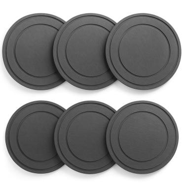 Imagem de Gejoy 6 peças de pires de plantas de terra diatomácea para uso interno de 20 cm bandeja de pires de plantas absorventes para vaso para pegar água e plantas de interior