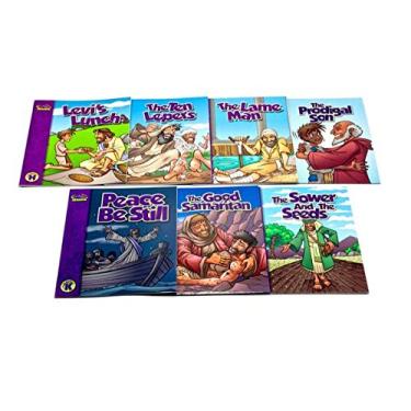 Imagem de A Reason For Conjunto de 7 livros de leitura guiada para leitores intermediários, milagres e parábolas – Livros de exercícios infantis para jardim de infância, 1º e 2º ano – Livros de aprendizagem para compreensão e habilidades de palavras