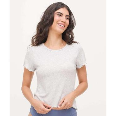Imagem de Blusa Pijama Feminino Avulso Mescla Marisa-25227, Cinza, M