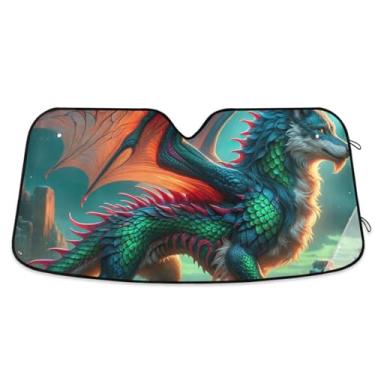 Imagem de Para-brisa de carro Wolf Protetor solar dobrável bloqueia raios UV proteção solar contra o calor