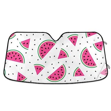 Imagem de Persianas de sol de carro melão caindo melancia, persianas de janela de carro, para-sol dobrável para carro, acessórios de verão de carro