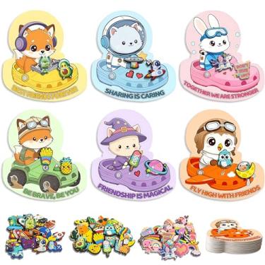 Imagem de Pomreck Cartões de Dia dos Namorados para Escola Infantil, Cartões de Dia dos Namorados para Sala de Aula Infantil, 30 Cartões de Dia dos Namorados com 60 Pingentes de Sapatos Diferentes para Meninos