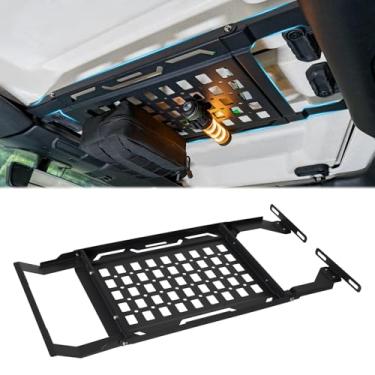 Imagem de Painel Molle de teto rígido compatível com Jeep Wrangler JL JLU 2018-2024 e Gladiator JT 2020-2024 com 4 portas, rack de teto superior Molle painel de armazenamento de carga (não para capota macia)