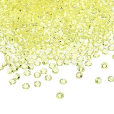 Imagem de PATIKIL 4000 peças de cristais de confetes de mesa de casamento 6 mm diamantes acrílicos enchimentos de vaso pedras preciosas para decoração de mesa centro de mesa contas de vaso de festa, amarelo