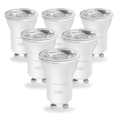 Imagem de MR11 Mini Dicróica com Base GU10, Lâmpada LED, 3W, 100-240 Volts, 250lm, IRC≈85, 2700K Branco Quente, pacote de 6