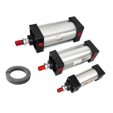 Imagem de Cilindro pneumático padrão SC32/40 mm curso 25-1000 mm cilindro de ar dupla ação com pistões pneumáticos magnéticos 1 peça (curso 350 mm, SC40 (magnético))