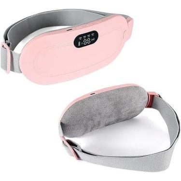 Imagem de Cinta Aquecimento Abdominal Vibração Alivia Desconforto Dor Cólica Men