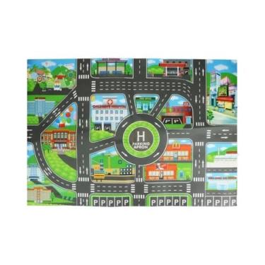 Imagem de Tapete Educacional De Trânsito Para Crianças, Mapa De Carros, Brinqued