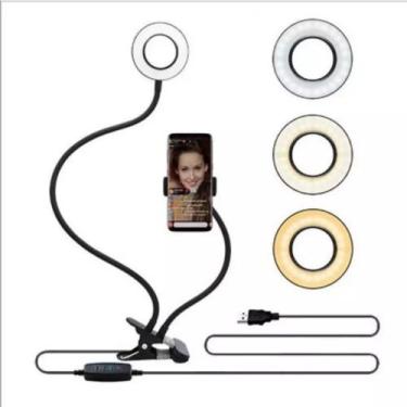 Imagem de Ring Light De Mesa Iluminador Led Com Suporte Celular - xtrak