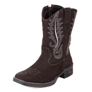 Imagem de Bota Texana Feminina Couro Pena DIfranca - VF200A - Café - Capelli, 38