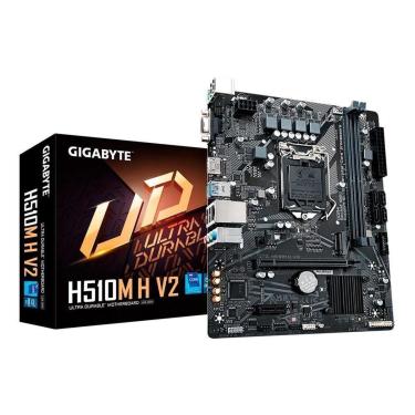 Imagem de Placa-Mãe Gigabyte H510M H V2, Intel LGA 1200, 10ª E 11ª Geração, mATX, DDR4, Preto - H510M H V2-Unissex