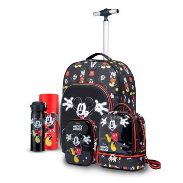 Imagem de Kit Mochila Rodinha Lancheira Estojo Garrafa Disney Escolar Infantil-Masculino