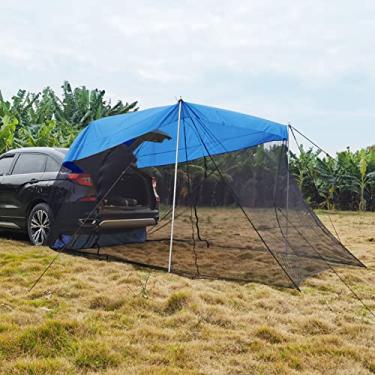 Imagem de AkosOL Barraca de acampamento, barraca para porta traseira SUV, barraca de acampamento van, acessório para barraca de minivan, barracas de porta-malas para acampamento, barracas de 3 a 4 pessoas para
