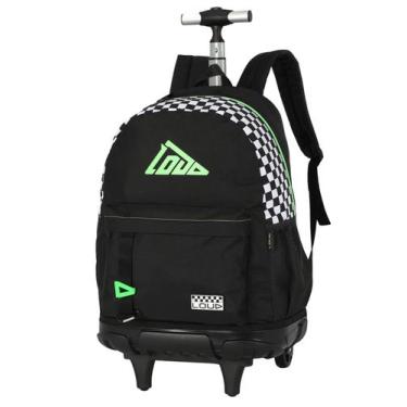 Imagem de Mochila Escolar 2em1 Rodas e Costas Luxo Game LOUD - Luxcel, verde