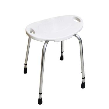 Imagem de Banqueta Oval Banco Para Banho Em Alumínio Dellamed