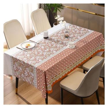 Imagem de Toalha de mesa de PVC, sem lavagem, à prova de óleo, à prova d'água, antiqueimaduras, retangular, francesa, mesa de jantar, tapete de mesa de café, toalha de mesa, atmosfera (3,90 x 150 cm)