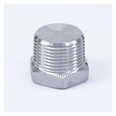 Imagem de 2,5 cm NPT macho 304 aço inoxidável cabeça hexagonal sólido forjado encaixe de tubulação água gás óleo 3000 PSI