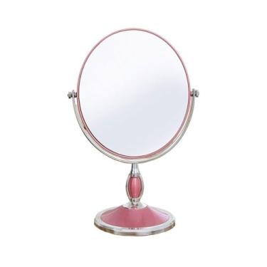 Imagem de Espelho de maquiagem nórdico de dupla face espelho de vaidade portátil espelho de aumento 3X espelho de vaidade espelho de banheiro espelho de beleza espelho de vaidade (A)