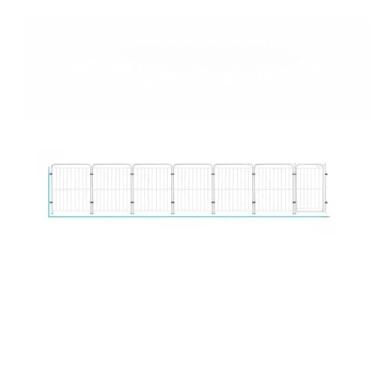 Imagem de Cercado Pet Dobrável com Portão 82cm em Aço Grade de Segurança para Cachorro Modular(Preto,6 Modulos + Portão)