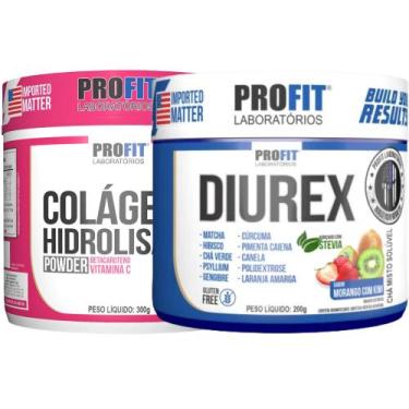 Imagem de Colágeno Hidrolisado Com Vitamina C 300g + Diurex 200g - Profit, Moran