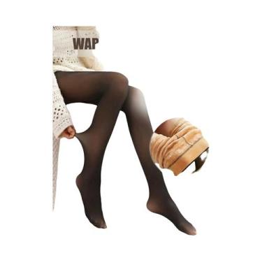 Imagem de Meia-calça De Veludo Grosso De Inverno, Cintura Alta, Transparente, Pr