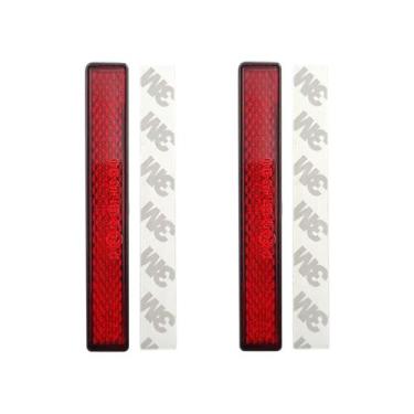 Imagem de Refletores Stick-on Retangulares Safety Spoke Red (2 unidades) - BAR