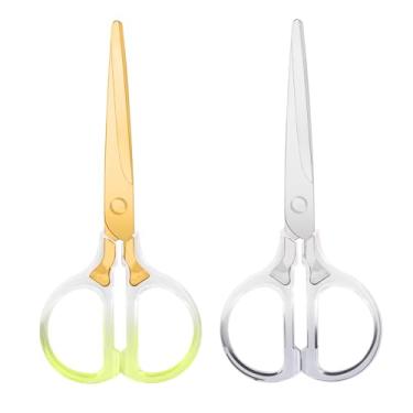 Imagem de Honagu Tesouras, tesouras de aço inoxidável de acrílico transparente, tesouras profissionais de escritório para casa, escola, escritório, faça você mesmo, corte de tecido de costura, uso geral, 2