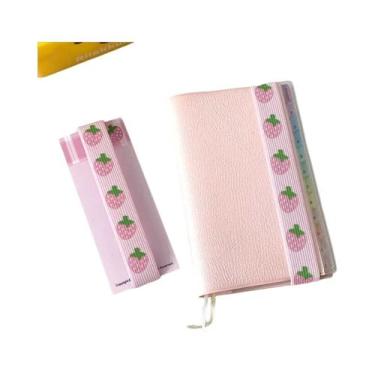 Imagem de Faixa Elástica Kawaii Para Caderno Planner A7 M5 Com Decoração De Estr