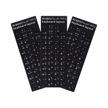 Imagem de Adesivos De Teclado Brancos 3 Peças Substituição Universal Para Comput