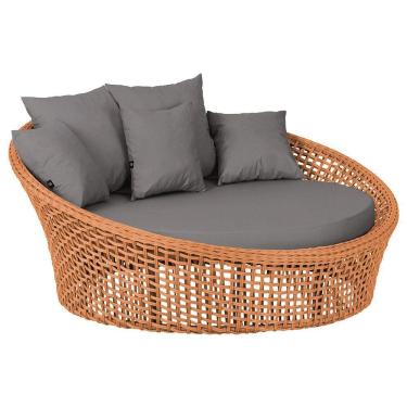 Imagem de Chaise Hungria Pintura Marrom Corda Náutica E11 Trama Terra Cota