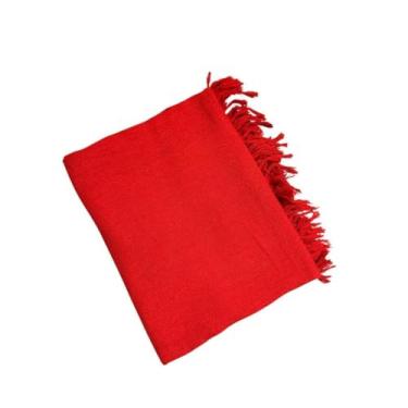 Imagem de Manta Decorativa para Sofá Gigante em Algodão – Para Sala e Ambiente Aconchegante(Vermelho)