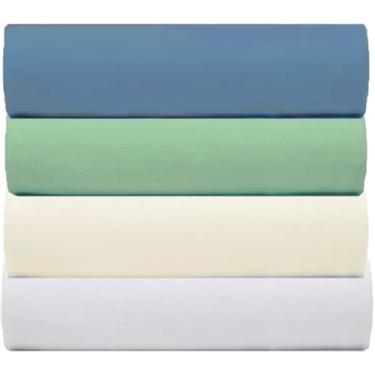 Imagem de Lençol de Malha Queen com Elástico 100% Algodão, 198x158 cm (Bege)