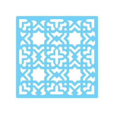 Imagem de Stencil De Parede Tamako Ladrilho - 55 X 55Cm - Ref 448