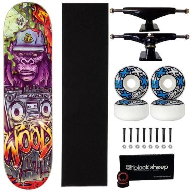 Imagem de Skate Wood Litght Fiberglass 8.0 Primata Next 53mm Abec 15-Masculino