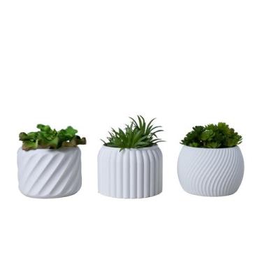 Imagem de Trio Cachepot P - Adornos - Galanta, Branco