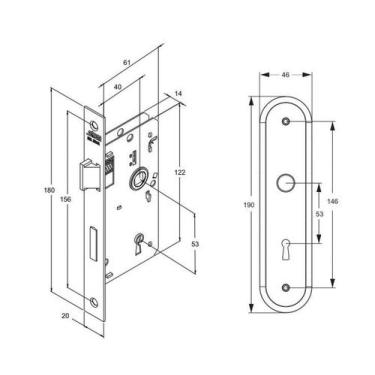 Imagem de Fechadura Externa com Maçaneta de Alavanca 1801/21 Espelho Inox - Stam