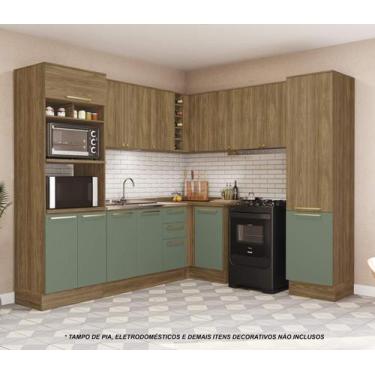 Imagem de Armário de Cozinha Modulada Completa de Canto 8 peças 2,49X2,28m 270 B