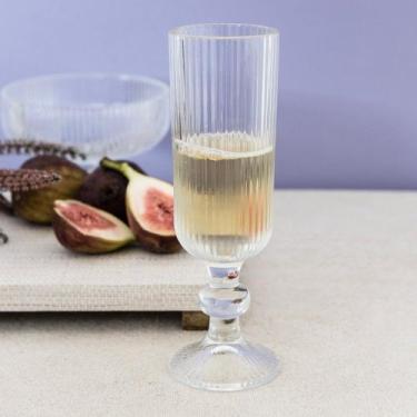 Imagem de Jogo 6 Taça de Champagne Versalhes Gold Vidro 170 ml - Sem Marca