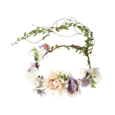 Imagem de Coroa De Flores Romântica Para Casamento, Guirlanda De Videira, Tiara 