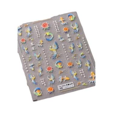 Imagem de Adesivos De Unhas Com Asas De Borboleta Pretas E Roxas, Decalques De M