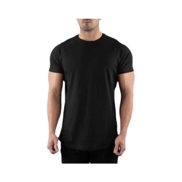 Imagem de Camiseta Esportiva Masculina Slim Fit De Secagem Rápida, Manga Curta, 